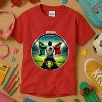 Cool Mexico National Soccer Team With Flag Kids T-Shirt thumb 3
