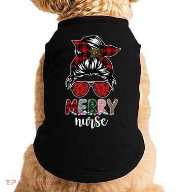 Cute Merry Nurse Christmas Doggie Tank