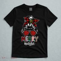 Cute Merry Nurse Christmas T-Shirt thumb 5