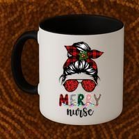 Cute Merry Nurse Christmas Coffee Mug thumb 2