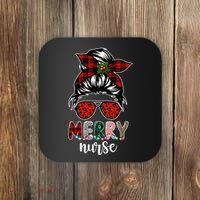 Cute Merry Nurse Christmas Coaster thumb 0