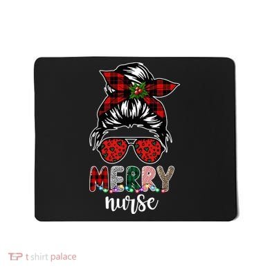 Cute Merry Nurse Christmas Mousepad