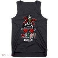 Cute Merry Nurse Christmas Tank Top thumb 0