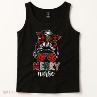 Cute Merry Nurse Christmas Tank Top thumb 2
