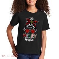 Cute Merry Nurse Christmas Kids T-Shirt thumb 2