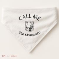Call Me Old Fashionedcocktail Glass USA-Made Doggie Bandana thumb 0