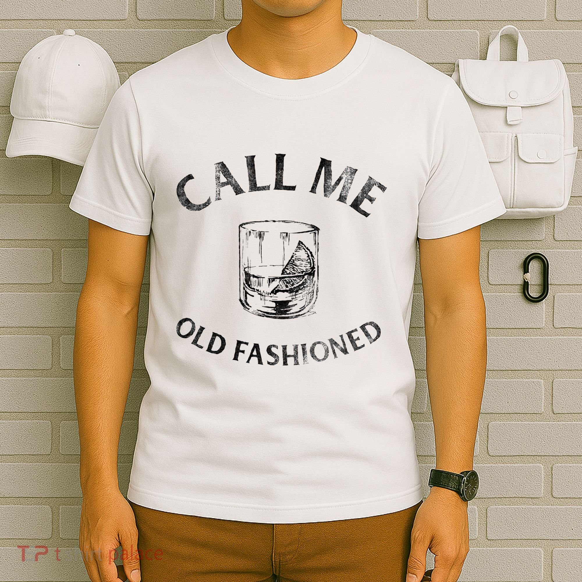 Call Me Old Fashionedcocktail Glass T-Shirt