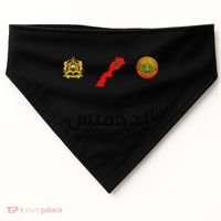 Complete Map Of Morocco With Dahmis Tea Proud Moroccan USA-Made Doggie Bandana thumb 0