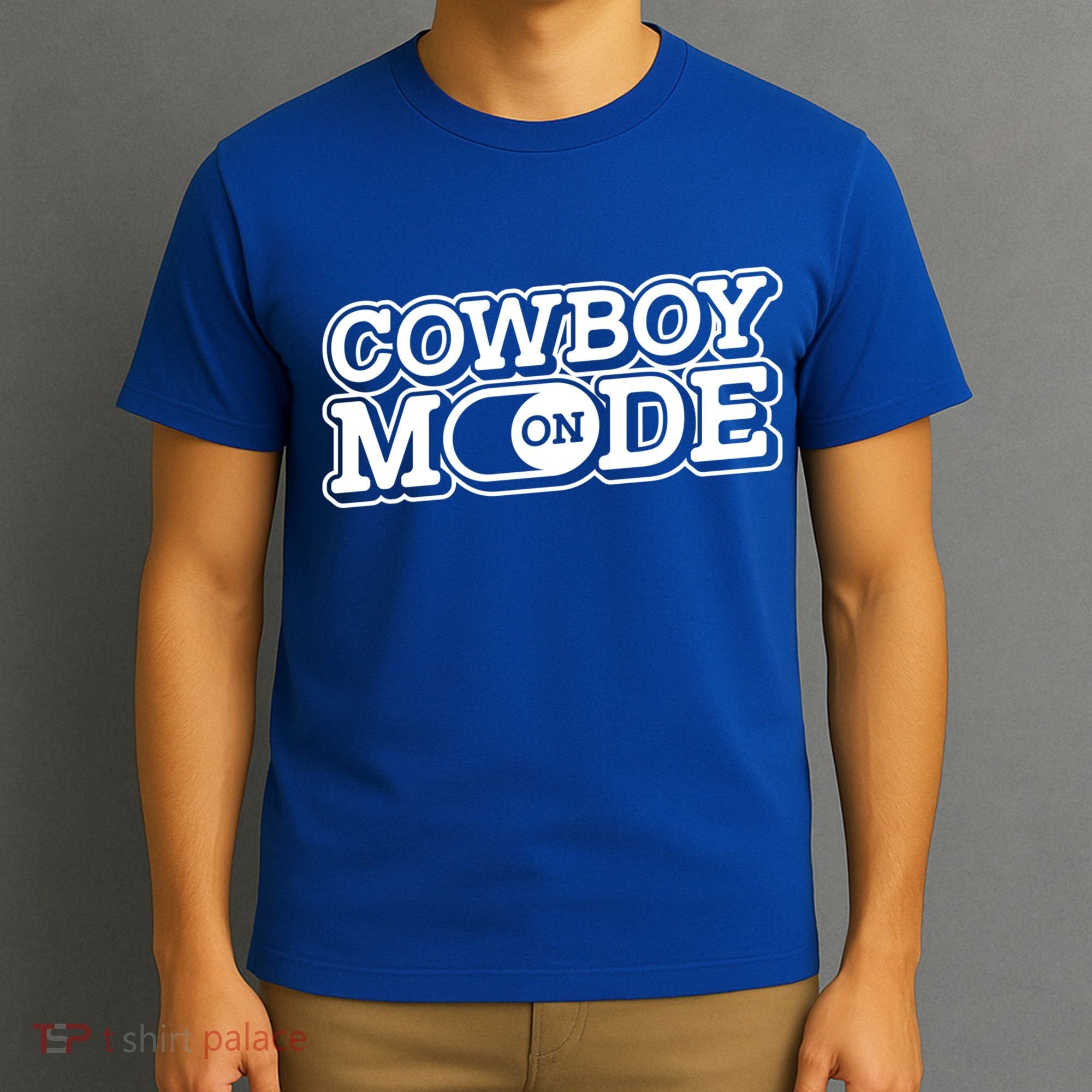 Cowboy Mode On Gift Horse Riding Horse Western Rodeo Cowboy Funny Gift T-Shirt