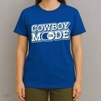 Cowboy Mode On Gift Horse Riding Horse Western Rodeo Cowboy Funny Gift T-Shirt thumb 4