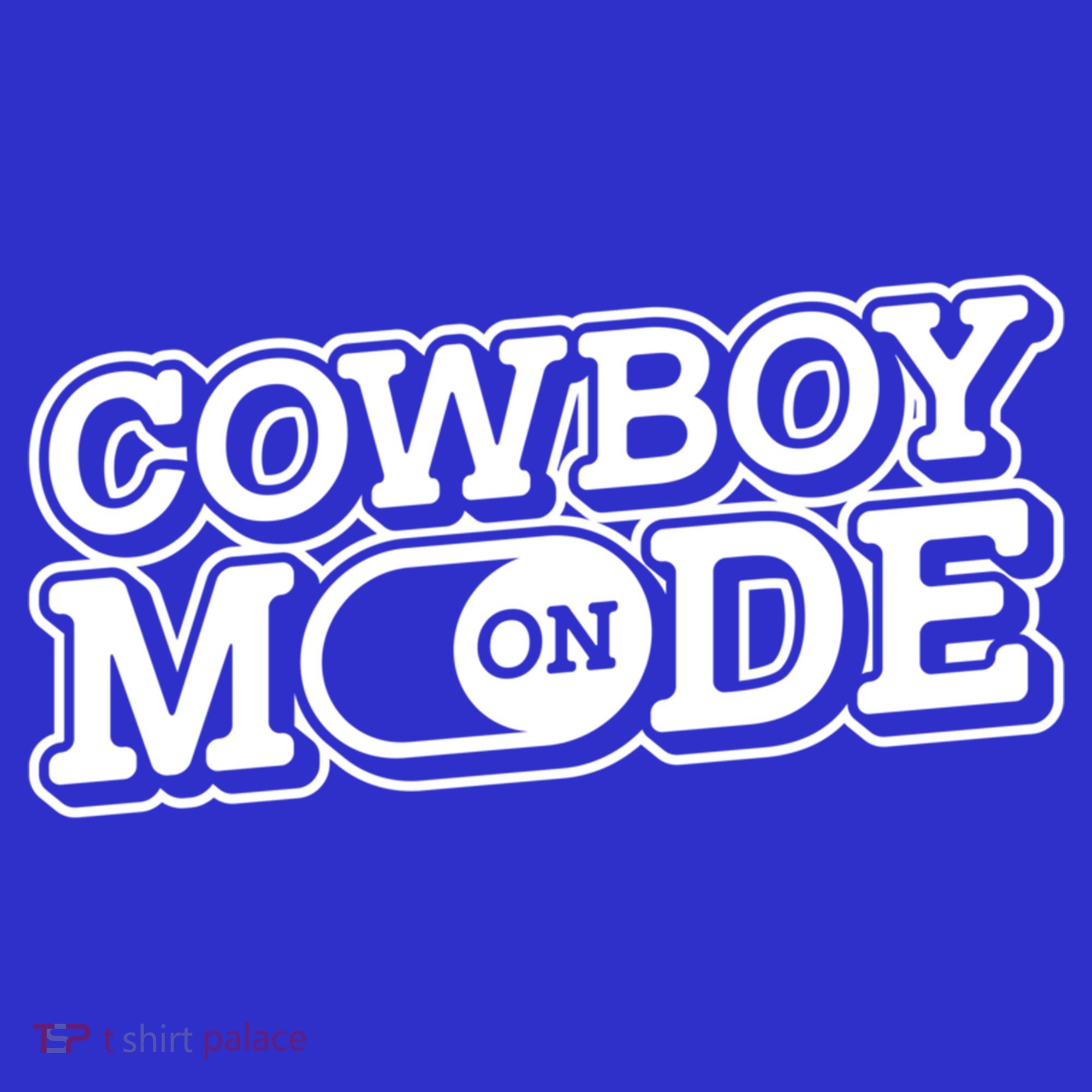 Cowboy Mode On Gift Horse Riding Horse Western Rodeo Cowboy Funny Gift T-Shirt