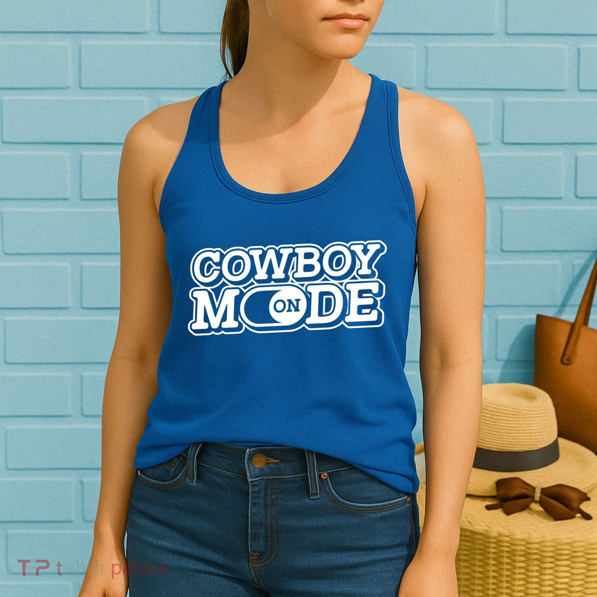 Cowboy Mode On Gift Horse Riding Horse Western Rodeo Cowboy Funny Gift Women's Tank Top