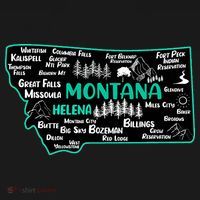 Cute map of Montana Helena Missoula Billings Kalispell Polo thumb 3