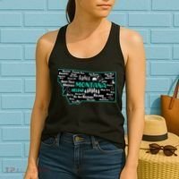 Cute map of Montana Helena Missoula Billings Kalispell Women's Tank Top thumb 2