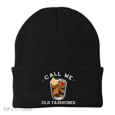 Call Me Old Fashioned Whiskey Ing Cocktail Bourbon Fan Gift Beanie