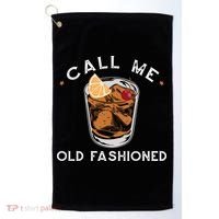 Call Me Old Fashioned Whiskey Ing Cocktail Bourbon Fan Gift Golf Towel thumb 0