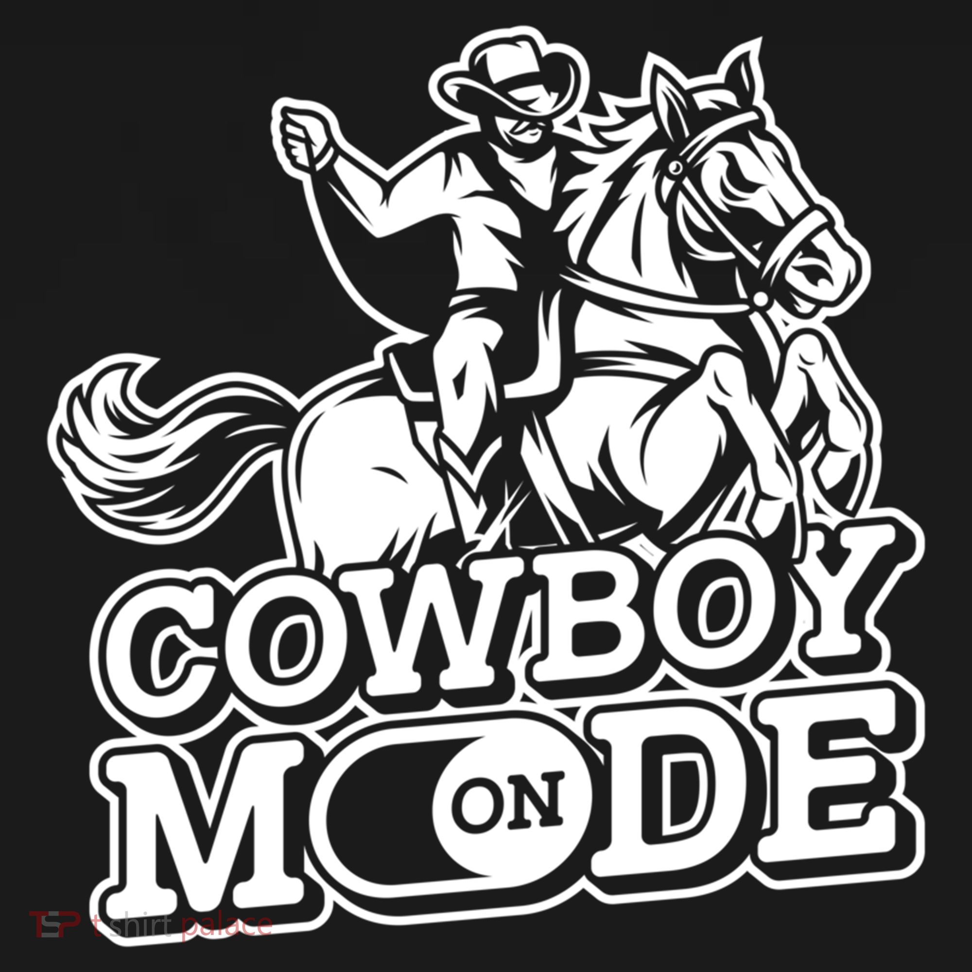 Cowboy Mode On Great Gift Horse Western Bull Rodeo Cowboy Great Gift Doggie Tank