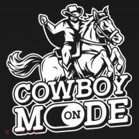 Cowboy Mode On Great Gift Horse Western Bull Rodeo Cowboy Great Gift Ornament thumb 1