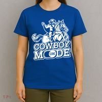 Cowboy Mode On Great Gift Horse Western Bull Rodeo Cowboy Great Gift T-Shirt thumb 4