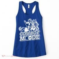 Cowboy Mode On Great Gift Horse Western Bull Rodeo Cowboy Great Gift Women's Tank Top thumb 0