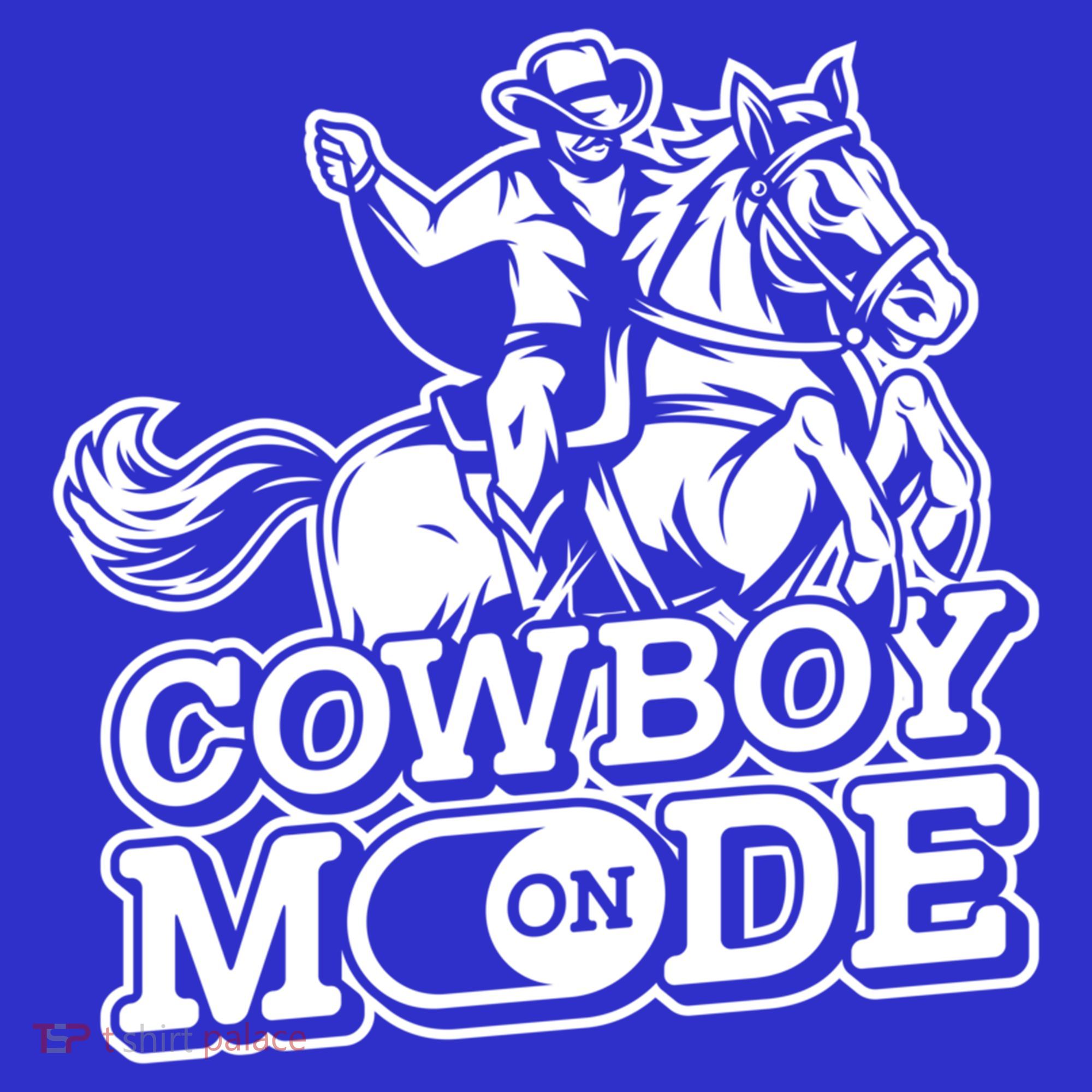 Cowboy Mode On Great Gift Horse Western Bull Rodeo Cowboy Great Gift Women's Tank Top