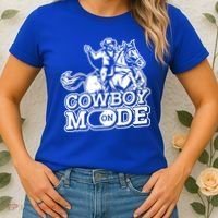 Cowboy Mode On Great Gift Horse Western Bull Rodeo Cowboy Great Gift Women's T-Shirt thumb 2
