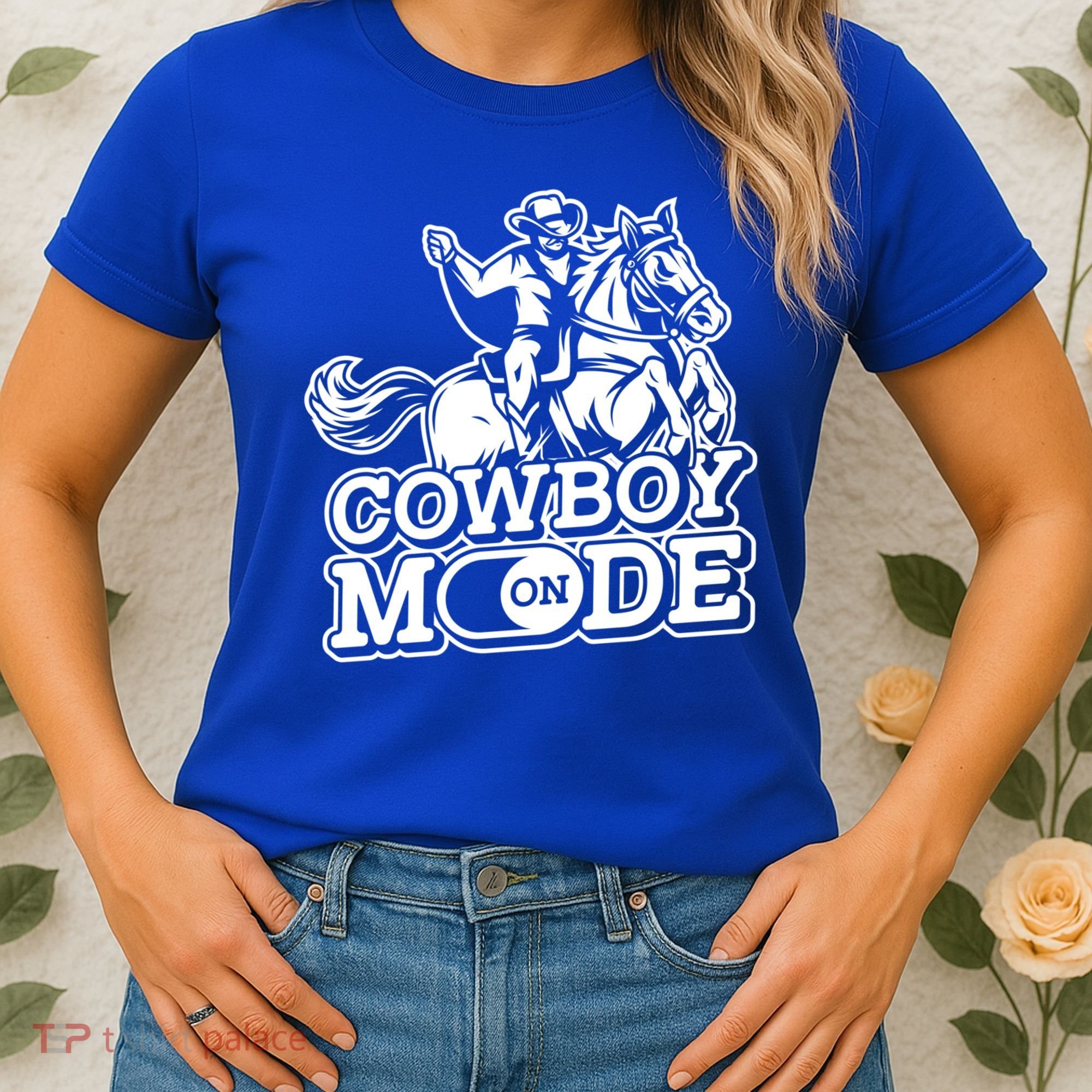 Cowboy Mode On Great Gift Horse Western Bull Rodeo Cowboy Great Gift Women's T-Shirt