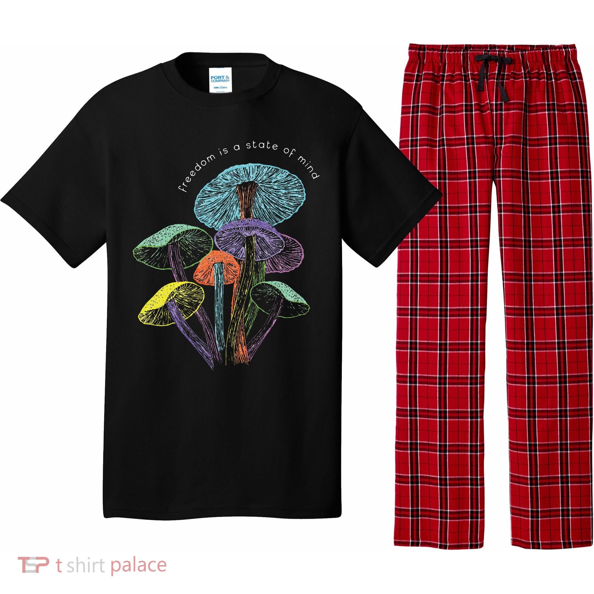 Colourful mushrooms of imagination  Pajama Set