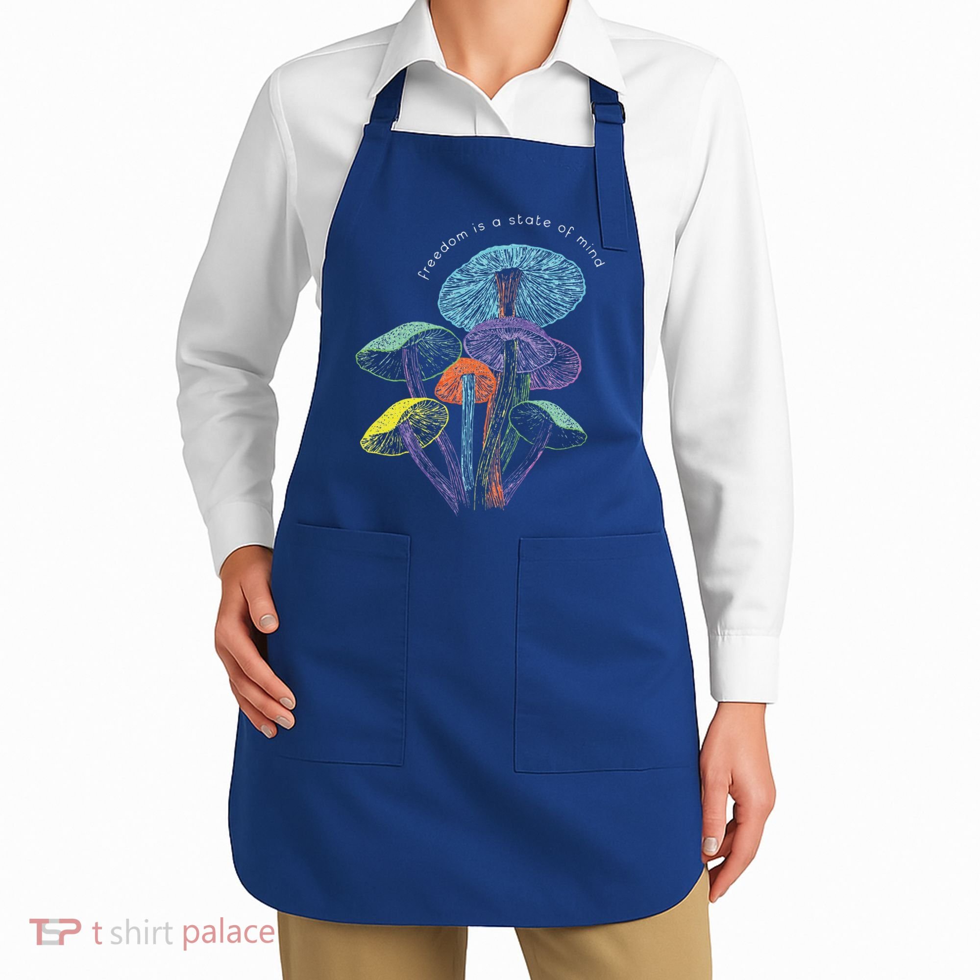 Colourful mushrooms of imagination  Apron