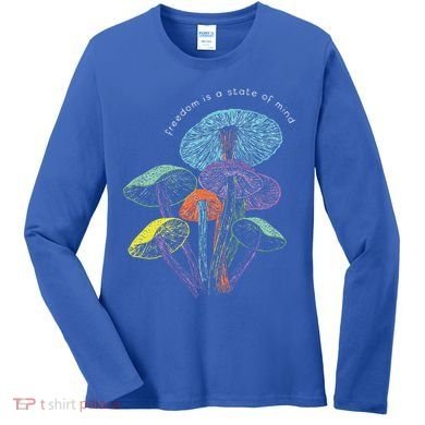 Colourful mushrooms of imagination  Women's Long Sleeve Shirt