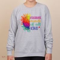Celebrate Minds Of All Kind Neurodiversity Brain Women's Sweatshirt thumb 0