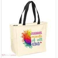 Celebrate Minds Of All Kind Neurodiversity Brain Tote Bag thumb 2