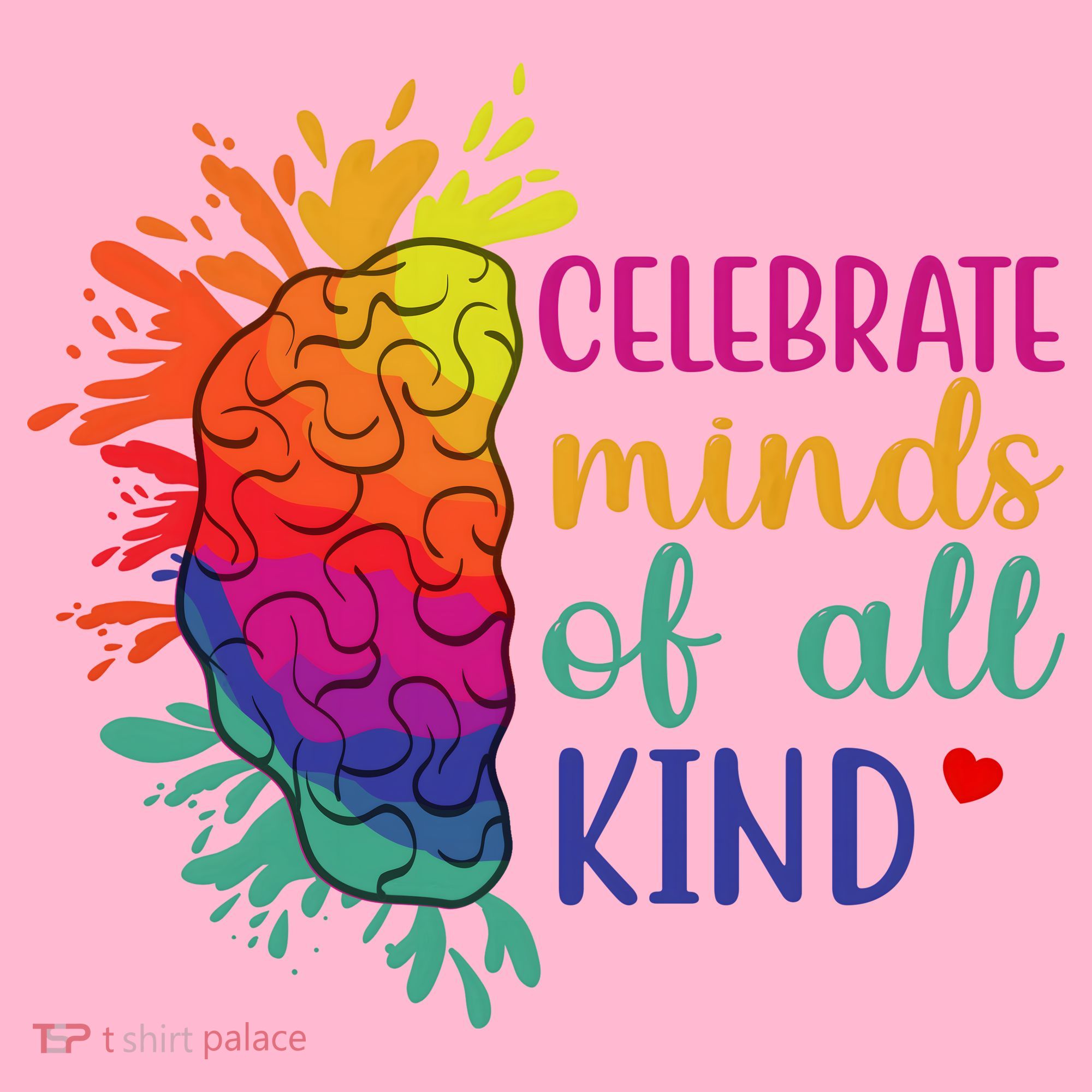 Celebrate Minds Of All Kind Neurodiversity Brain Coaster