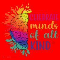 Celebrate Minds Of All Kind Neurodiversity Brain Santa Hat thumb 1