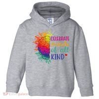 Celebrate Minds Of All Kind Neurodiversity Brain Toddler Hoodie thumb 0