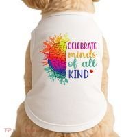 Celebrate Minds Of All Kind Neurodiversity Brain Doggie Tank thumb 0