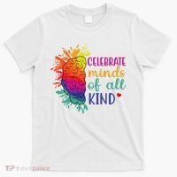 Celebrate Minds Of All Kind Neurodiversity Brain T-Shirt thumb 0
