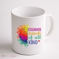 Celebrate Minds Of All Kind Neurodiversity Brain Coffee Mug thumb 1