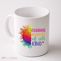 Celebrate Minds Of All Kind Neurodiversity Brain Coffee Mug thumb 0
