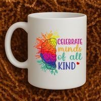 Celebrate Minds Of All Kind Neurodiversity Brain Coffee Mug thumb 2
