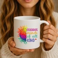 Celebrate Minds Of All Kind Neurodiversity Brain Coffee Mug thumb 3