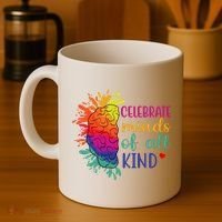 Celebrate Minds Of All Kind Neurodiversity Brain Coffee Mug thumb 4