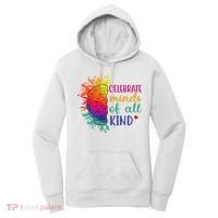 Celebrate Minds Of All Kind Neurodiversity Brain Women's Hoodie thumb 0