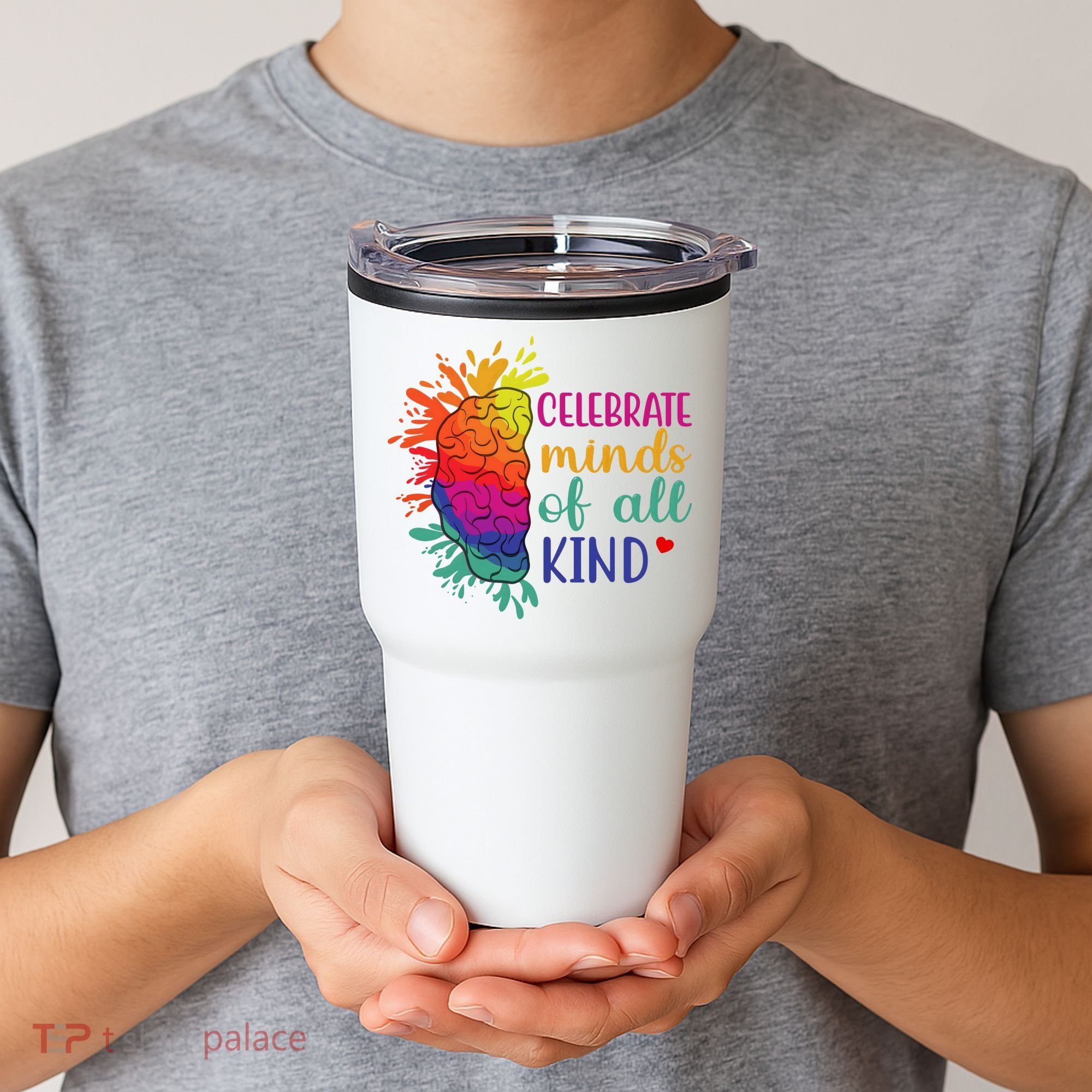 Celebrate Minds Of All Kind Neurodiversity Brain Tumbler