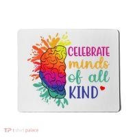 Celebrate Minds Of All Kind Neurodiversity Brain Mousepad thumb 0
