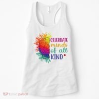 Celebrate Minds Of All Kind Neurodiversity Brain Women's Tank Top thumb 0