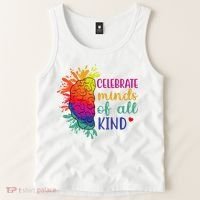 Celebrate Minds Of All Kind Neurodiversity Brain Tank Top thumb 2