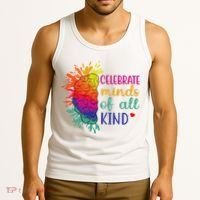 Celebrate Minds Of All Kind Neurodiversity Brain Tank Top thumb 3