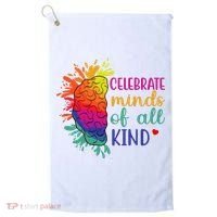Celebrate Minds Of All Kind Neurodiversity Brain Golf Towel thumb 0