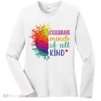 Celebrate Minds Of All Kind Neurodiversity Brain Women's Long Sleeve Shirt thumb 0